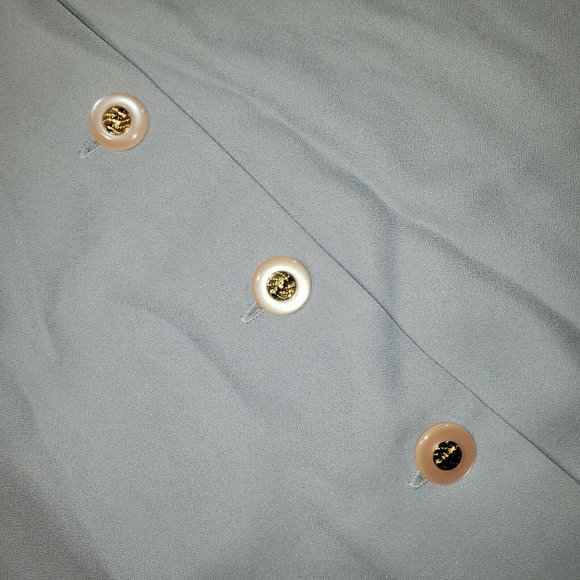 VTG 80s ED Michaels Sleeveless Dress w/Coat 2pc Set Periwinkle Blue Made USA - Picture 3 of 12